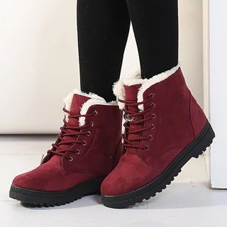 Milcah | Botas de Tobillo para Mujer con Forro de Piel y Cordones