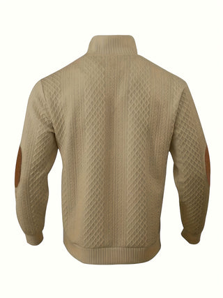 Donald | Suéter Henley de Hombre Texturizado con Cuello Alto y Botones