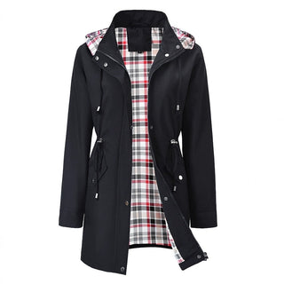Amalia | Impermeable Largo de Mujer con Capucha Desmontable