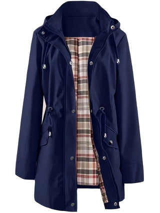 Amalia | Impermeable Largo de Mujer con Capucha Desmontable