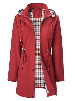 Amalia | Impermeable Largo de Mujer con Capucha Desmontable