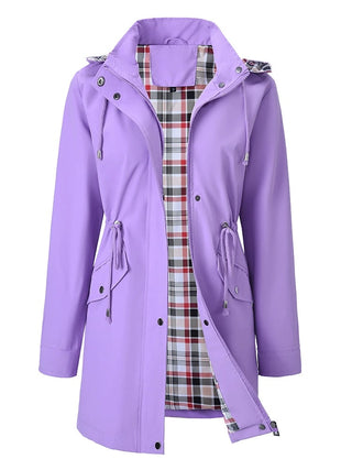 Amalia | Impermeable Largo de Mujer con Capucha Desmontable