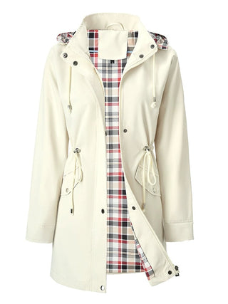Amalia | Impermeable Largo de Mujer con Capucha Desmontable