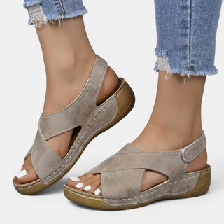 Verolette | Sandalia de Cuña y Plataforma en Piel para Mujer