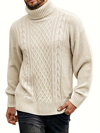 Harrold | Suéter de Punto Trenzado con Cuello Alto para Hombre