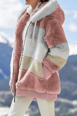 Clara | Chaqueta de Mujer con Capucha y Bloques de Color