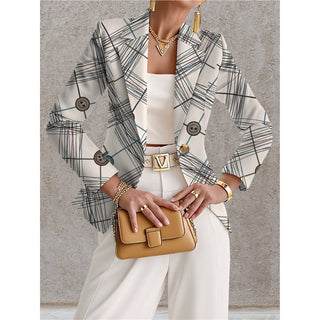 Bernadette | Blazer Estampado a Cuadros para Mujer