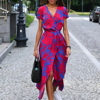 Vestido cruzado con estampado floral para Mujer - Inez