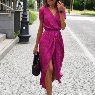 Vestido cruzado con estampado floral para Mujer - Inez