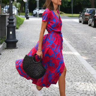 Vestido cruzado con estampado floral para Mujer - Inez