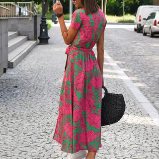 Vestido cruzado con estampado floral para Mujer - Inez