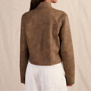 Mirabel | Chaqueta Corta con Efecto Cuero para Mujer