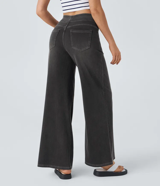 Remy | Jeans de Pierna Ancha de Talle Alto y Denim Elástico para Mujer