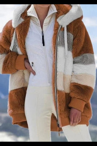 Clara | Chaqueta de Mujer con Capucha y Bloques de Color