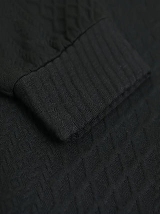 Donald | Suéter Henley de Hombre Texturizado con Cuello Alto y Botones