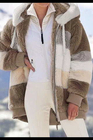Clara | Chaqueta de Mujer con Capucha y Bloques de Color