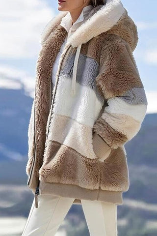 Clara | Chaqueta de Mujer con Capucha y Bloques de Color