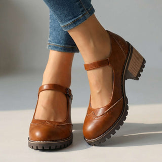 Sofia | Zapatos Mary Jane de Mujer con Tira Ajustable y Tacón