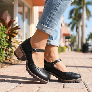 Sofia | Zapatos Mary Jane de Mujer con Tira Ajustable y Tacón