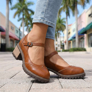 Sofia | Zapatos Mary Jane de Mujer con Tira Ajustable y Tacón