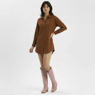Marielenne | Bota Alta de Ante con Puntera Puntiaguda para Mujer