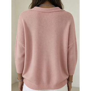 Serelle | Suéter de Mujer de Punto Acanalado con Cuello Tipo Cowl