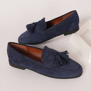 Nuria | Mocasines de Ante con Borlas para Mujer