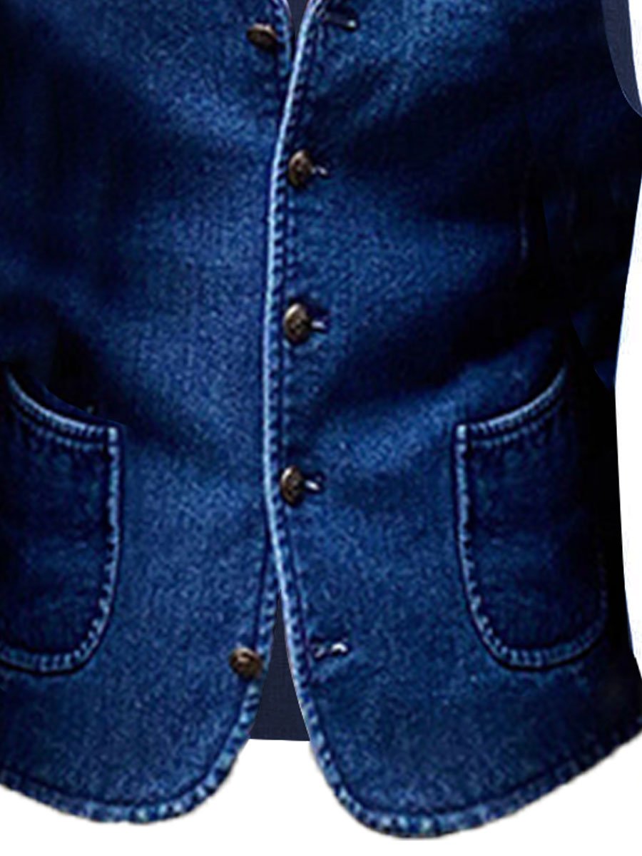 Kyle | Chaleco vaquero retro para hombre.