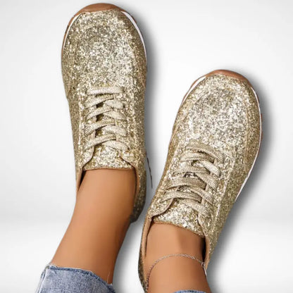 Zapatillas brillantes con suela contrastante Mujer – Kim