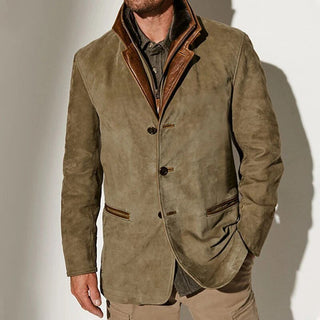 Rhovelle | Chaqueta Vintage para Hombre con Bolsillos