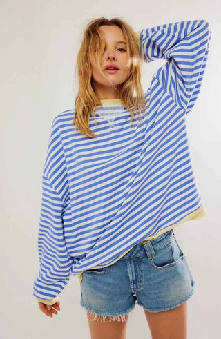 Marielle | Suéter de rayas para mujer con cuello redondo