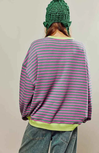 Marielle | Suéter de rayas para mujer con cuello redondo
