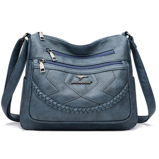 Solange | Bolso Bandolera de Cuero Suave con Cierre de Cremallera para Mujer