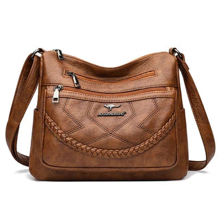 Solange | Bolso Bandolera de Cuero Suave con Cierre de Cremallera para Mujer