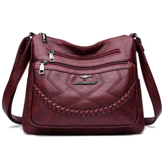 Solange | Bolso Bandolera de Cuero Suave con Cierre de Cremallera para Mujer