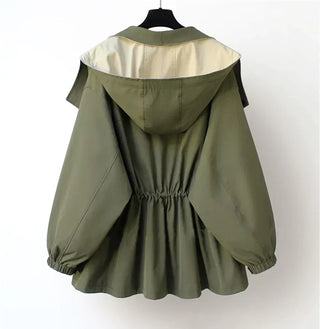 Catalina | Abrigo Oversize con Capucha y Corte Trench para Mujer