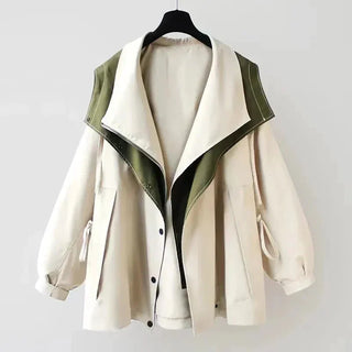 Catalina | Abrigo Oversize con Capucha y Corte Trench para Mujer