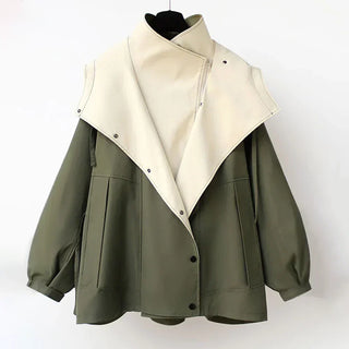 Catalina | Abrigo Oversize con Capucha y Corte Trench para Mujer