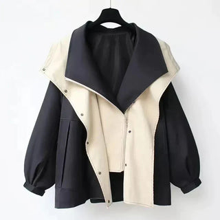 Catalina | Abrigo Oversize con Capucha y Corte Trench para Mujer