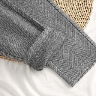 Valren | Pantalones de vestir de pierna recta para hombre con tejido de espiga