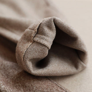 Valren | Pantalones de vestir de pierna recta para hombre con tejido de espiga