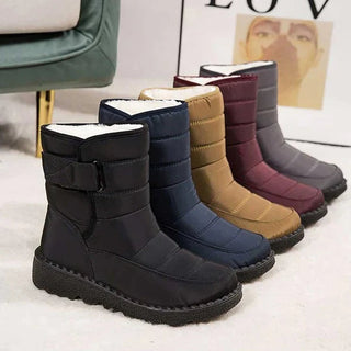 Yolanda | Botas Impermeables Acolchadas con Cierre de Velcro para Mujer