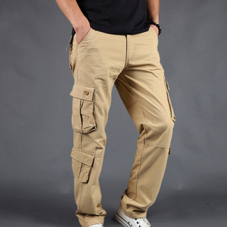 Tavren | Pantalón Cargo de Algodón de Pierna Recta para Hombre