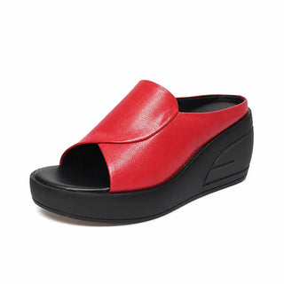 Magnolia | Mules de Cuña para Mujer Sin Cordones con Punta Abierta