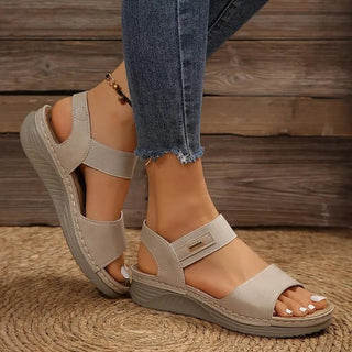 Solenza | Sandalias Planas con Tiras Ajustables para Mujer