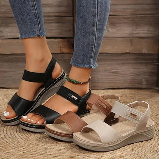 Solenza | Sandalias Planas con Tiras Ajustables para Mujer