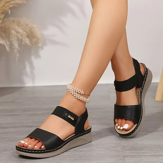 Solenza | Sandalias Planas con Tiras Ajustables para Mujer