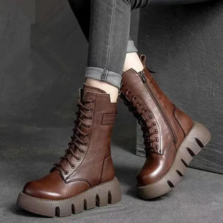 Willow | Botines de Mujer con Cordones y Cremallera Lateral