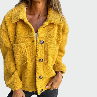 Dolly | Chaqueta Texturizada de Mujer con Botones y Bolsillos en el Pecho