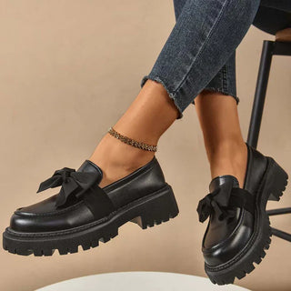 Mocasines De Plataforma Con Lazo Para Mujer | Violeta